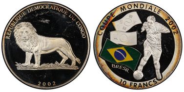 2002 10 Fr WC - Brazil Flag PR64DCAM