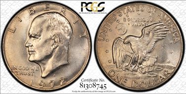 1972-D $1 MS64