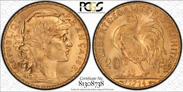 1914 20 Fr Gad-1064a F-535 Refrappe MS65