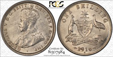 1916-M Shil KM-26  Ag MS61