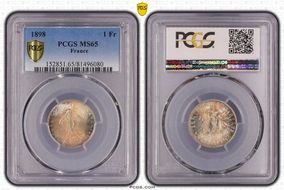 1898 1 Fr Gad-467 F-217 MS65