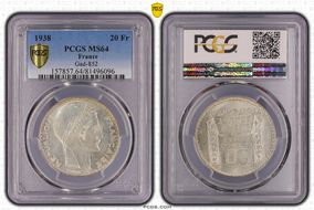 1938 20 Fr Gad-852 F-400 MS64