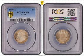 1866-A 1 Fr Gad-463 F-215 MS64