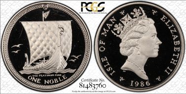 1986-PM Noble Platinum PR68DCAM