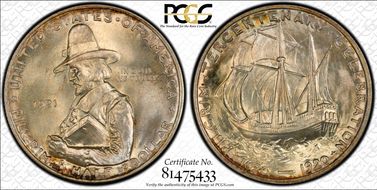 1921 50C Pilgrim MS67