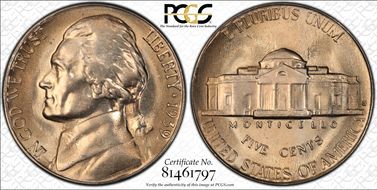 1939-S 5C Reverse of 1938 MS65FS