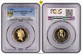 1986 $1 Peace PR69DCAM