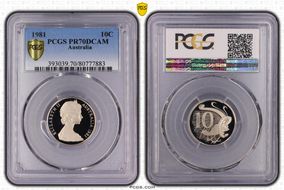 1981 10C PR70DCAM