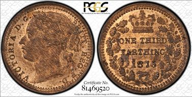 1876 1/3 Far S-3960 MS63RB