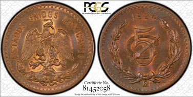 1924-Mo 5C KM-422 MS65BN