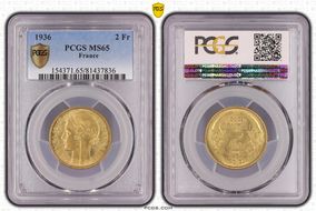 1936 2 Fr Gad-535 F-268 MS65