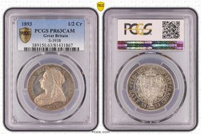 1893 1/2 Cr S-3938 PR63CAM