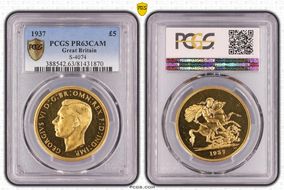1937 £5 S-4074 PR63CAM