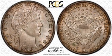 1913-S 50C MS64