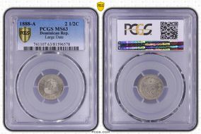 1888-A 2 1/2C Large Date MS63