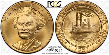 1981 AV Medal Mark Twain MS68