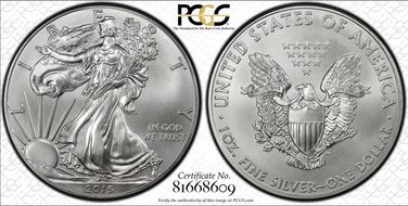 2015 $1 Silver Eagle MS69
