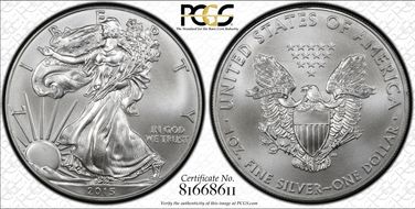 2015 $1 Silver Eagle MS68