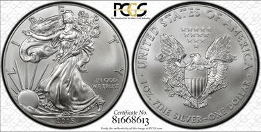 2015 $1 Silver Eagle MS68