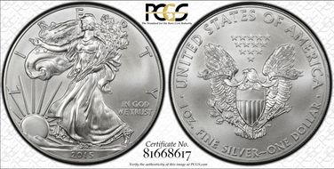 2015 $1 Silver Eagle MS67