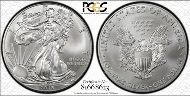 2015 $1 Silver Eagle MS66