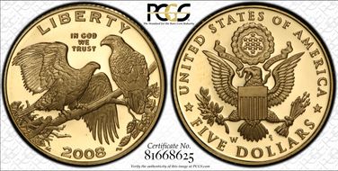 2008-W $5 Bald Eagle PR66DCAM