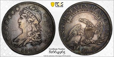 1807 50C O-112, Large Stars, 50/20 VF30