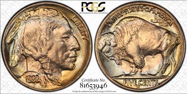 1938-D/D 5C Buffalo MS67+