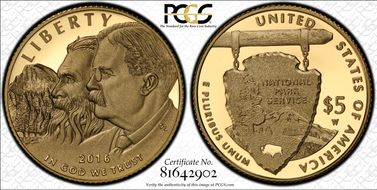 2016-W $5 100th Anniv. Nat'l Parks PR70DCAM