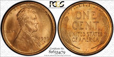 1909-S/S 1C S/Horizontal S MS65RD