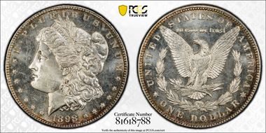 1898 $1 MS66+ PL