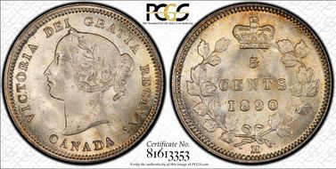 1890-H 5C MS66+