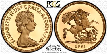 1981 £5 S-SE1 St. George PR69DCAM