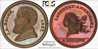 (1867) Token Ma-Sp 43 Copper J.A. Bolen MS66BN