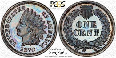 1870 1C PR65BN