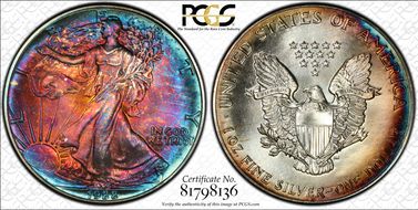 1988 $1 Silver Eagle MS68
