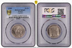 1949 10 Fr Gad-811 F-362 MS65