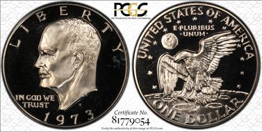 1973-S $1 Clad PR67DCAM