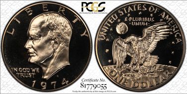 1974-S $1 Clad PR68CAM