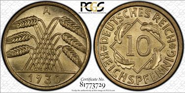 1930-A 10 Rcpfg J-317 MS66