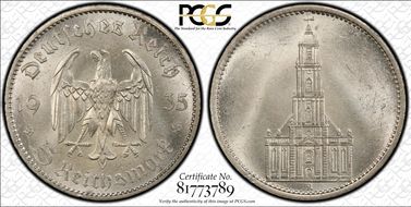 1935-A 5 Mk Potsdam J-357 MS63