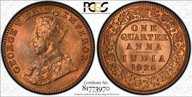 1926(B) 1/4 An SW-8.361 MS65RD