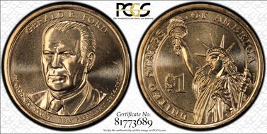 2016-D $1 Gerald R. Ford Position B MS65