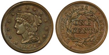 1847 1C N-21 MS63BN
