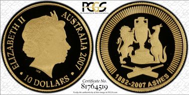 2007 $10 The Ashes PR69DCAM