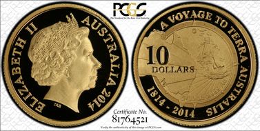 2014-C $10 Terra Australis PR69DCAM