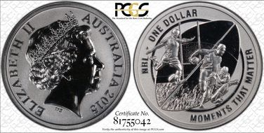 2015 $1 NRL Ag Moments That Matter MS67
