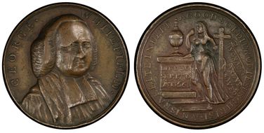 (1770) AE Medal Betts-526, George Whitefield AU53