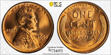 1955-D 1C DDO, FS-101 MS66RD