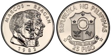 1982 25 P Marcos & Reagan MS68PL